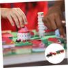 1/12 Miniature Wood Train Toy with Vibrancy Color Carriages and Metal Hooks for Doll House Scene Display Enhancement