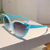 Vintage Cat Eye Sunglasses with Rhinestones Women Fashion Candy Color Gradient Sun Glasses Trendy Original Design Shades
