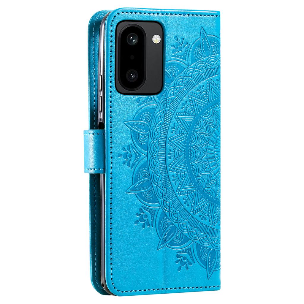 For OnePlus 15R 5G Stand Case Imprinted Totem PU Leather Wallet Phone Cover with Wrist Strap