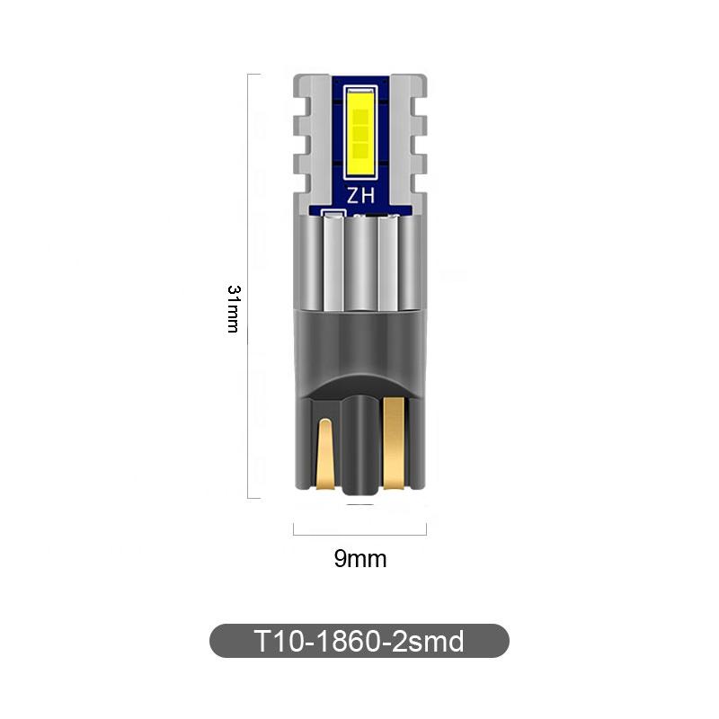 2 Pcs Super Bright T10 Canbus Error Free Car Led Headlight Park Light 1860 SMD W5W Nonpolar LED 12V 24V