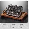 Yoluo Retro Embossed Glacier Glass Tumbler