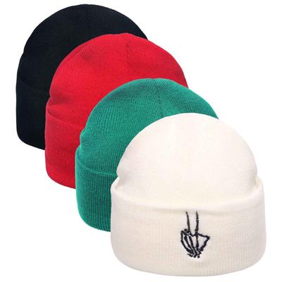 Universal Unisex Couple Woo Couple Wool Hat Cold Hat Embroidery Warm Knitted Hat