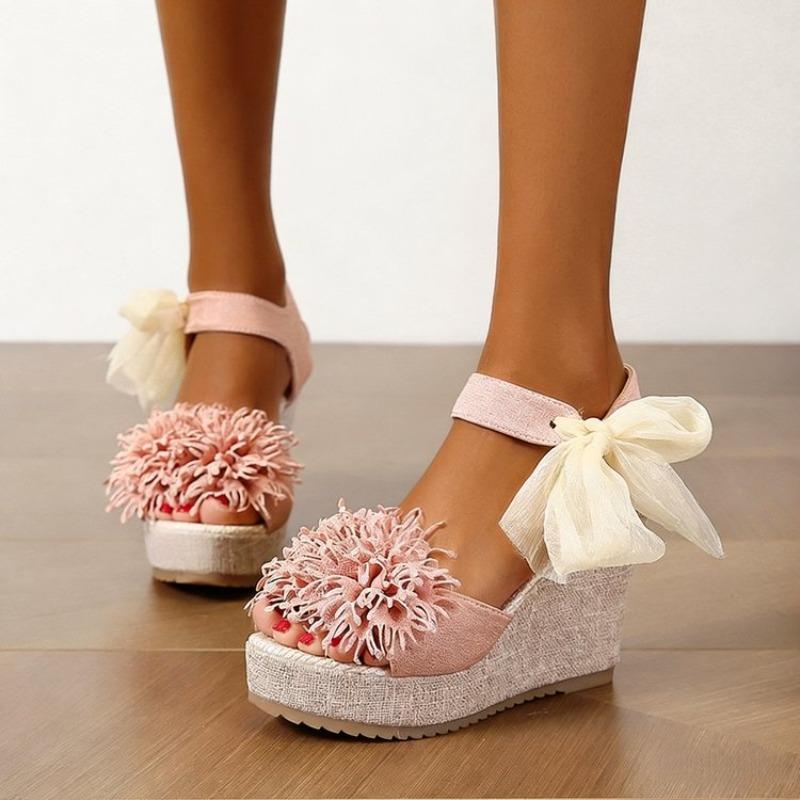 2026 Women Sandals Platform Comfortable Sexy Slippers Outdoor Wedges Women Shoes Casual Beach New Flower Sandals Slides Women