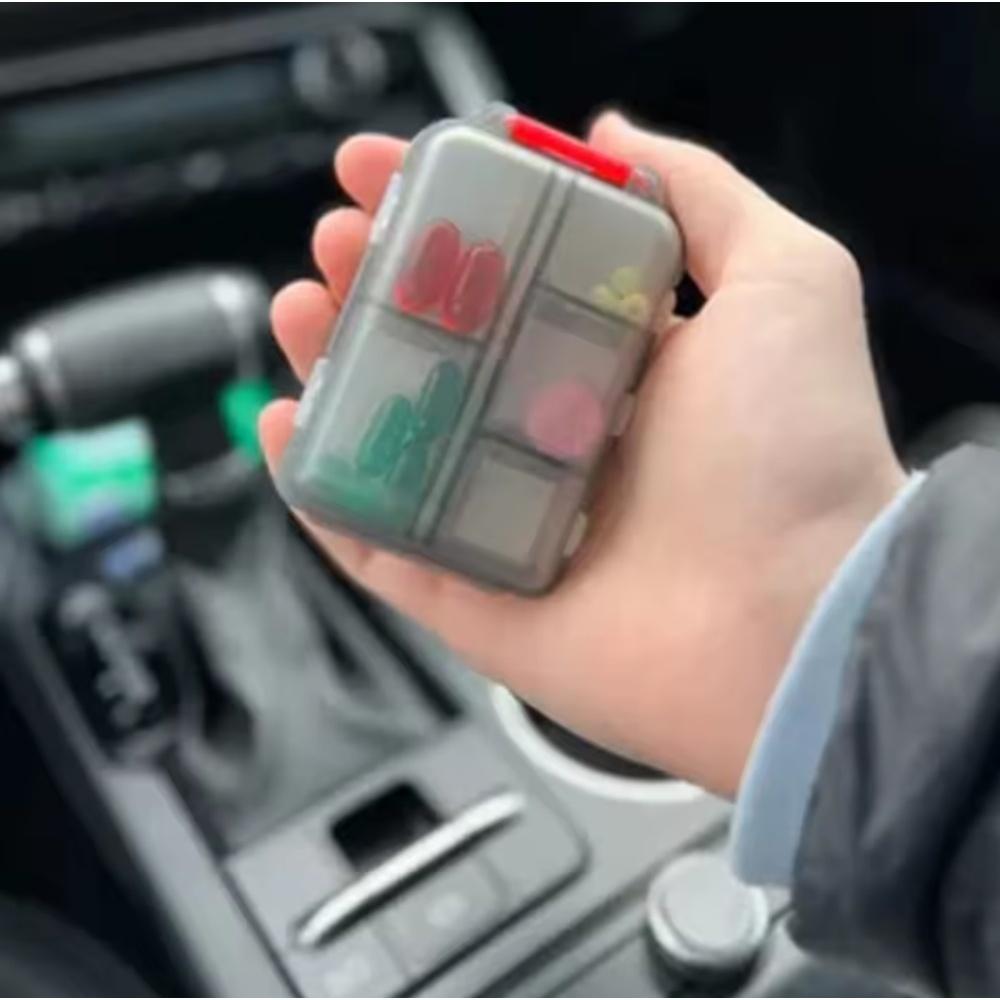 10 Compartments Travel Pill Organizer Pocket Portable Pill Storage Box Case Daily Pill Container or Purse Fish Oil Medicine