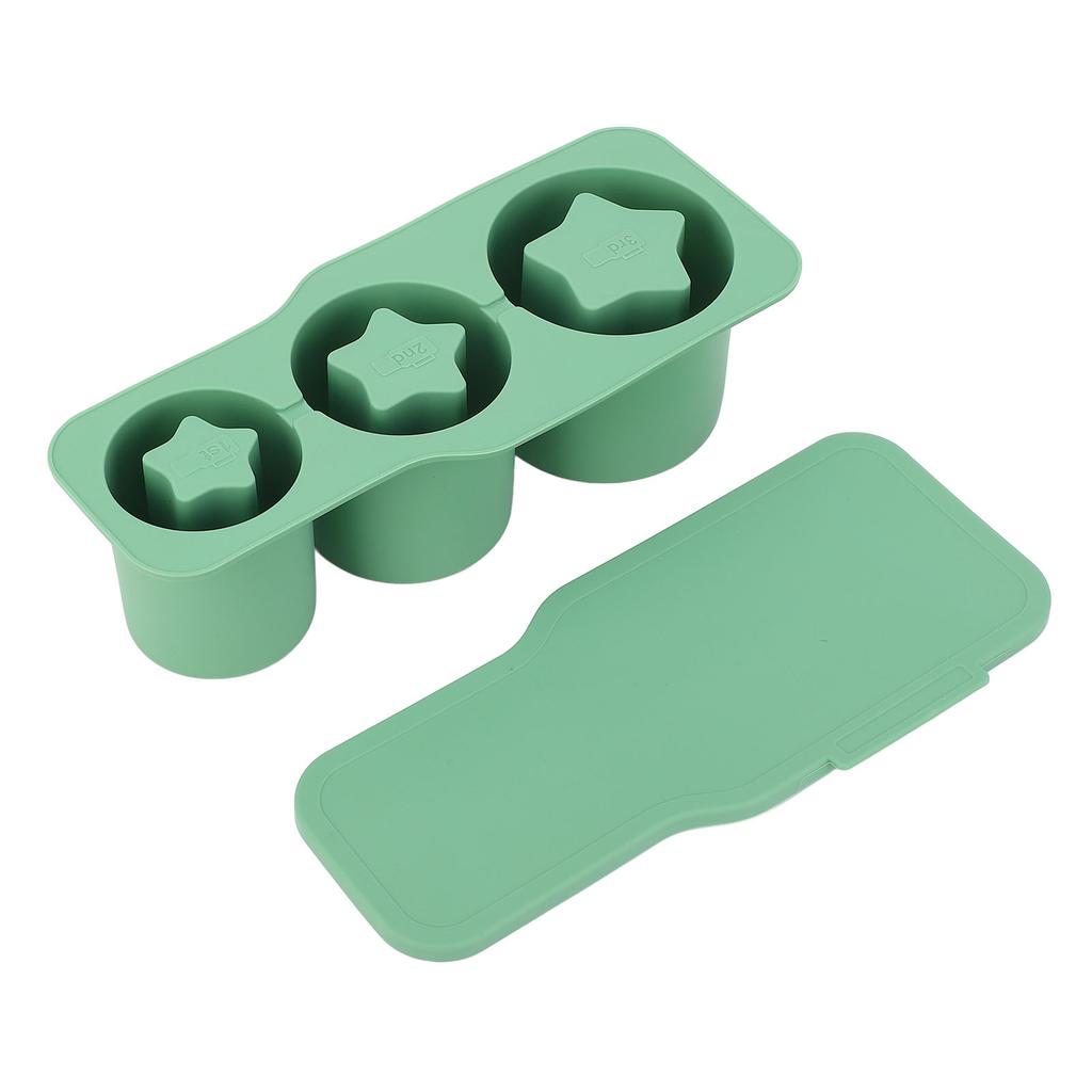 Silicone Ice Cube Tray for Universal Tumbler Cup 20 30 40oz 3 Star Shaped Hollow Ice Mold Maker