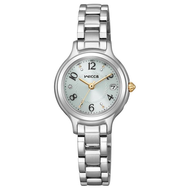 

CITIZEN wicca series 50 meters waterproof solar Quartz Steel Strap 25.5mm women s watch silver dial KS1-911-71 срібний