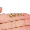 50pcs 3-8mm Original Brass Beads Silver Bead Round Ball Spacer Loose Beads for Bracelet Necklace Jewelry Making DIY Accessories