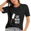 Eat A Steak Unisex Cotton T Shirt, Pure Cotton Premium Print, Durable, Casual Fashion, Funny Steak Graphic Tee For Ladies, Perfect For Food Lovers And