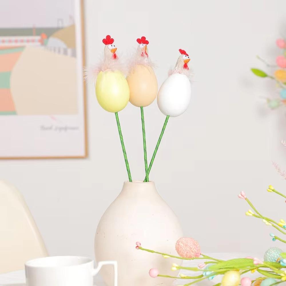 

Simulated Egg Cuttings Artificial Flowers Chicken Eggs Fake Plant Vase Plant Wall жовтий