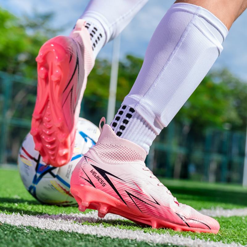 Unisex Fußballschuhe sind Schnürschuhe mit hochelastischen Socken, Trainingsschuhe für Kunstrasen und Outdoor-Sporttraining