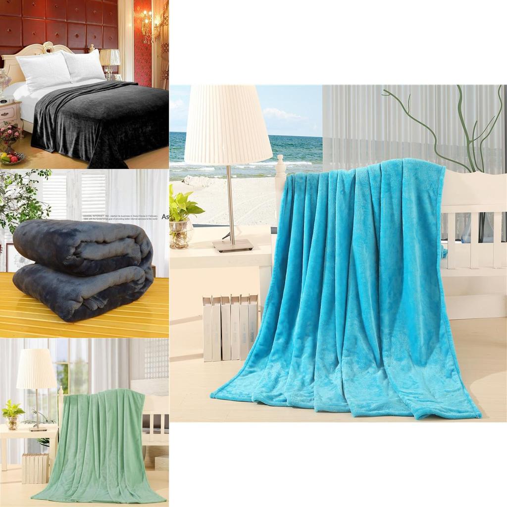 Super Soft Warm Flannel Blanket For Cozy Nights In Solid Color Options