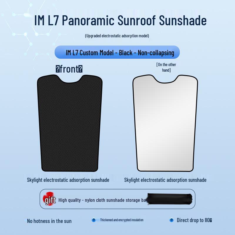 ZEEKR L7 Sunroof Sunshade: 2022-23 Static Heat Insulation & Privacy Shield for Camping