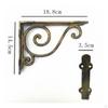 Suport de raft din fontă Aspect frecat aurit Volute europene clasice ornamentate