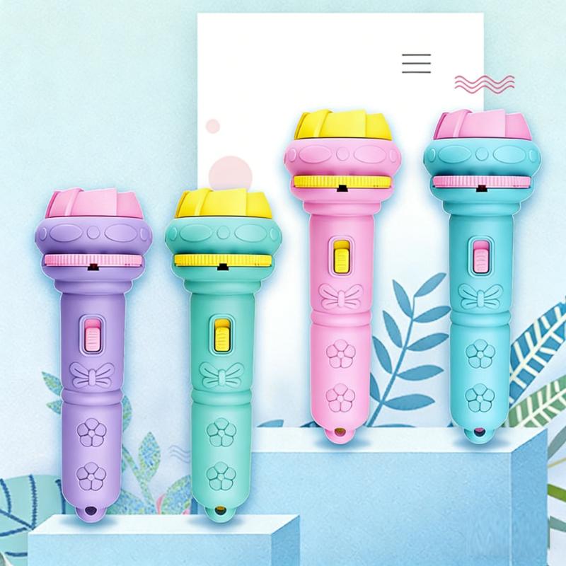 Cartoon Projection Flashlight For Kids 7 Cards 56 Patterns Children Fun Light Bedtime Projector Educational Toys For Boys Girls