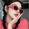 Punk Letter Sunglasses New Rectangular Retro Hip-hop Style Hottie Sunglasses Women Trendy Cool Design Sunshade Box