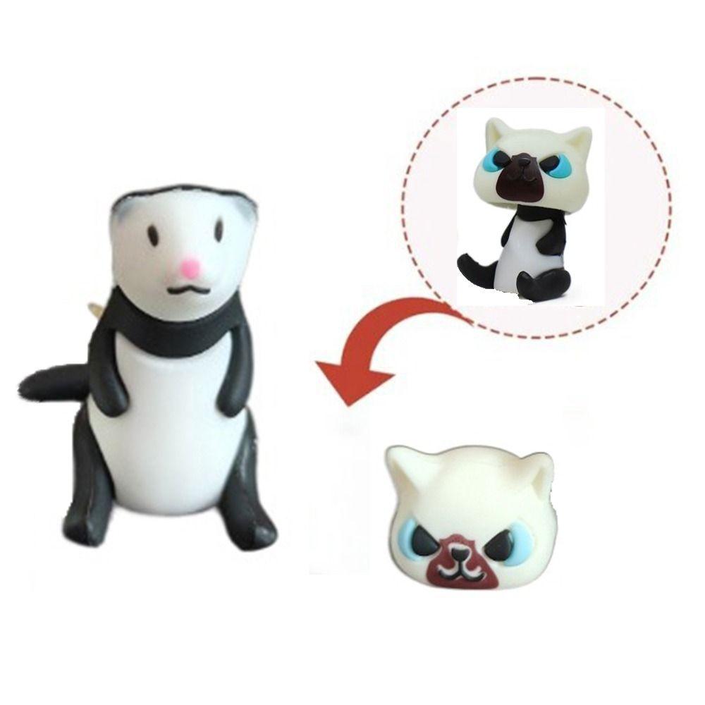 

ПВХ Миниатюры Животных, Замаскированные под Кошек, Мультяшные Фигурки Кошек, Взаимодействие Родителей и Детей style 5