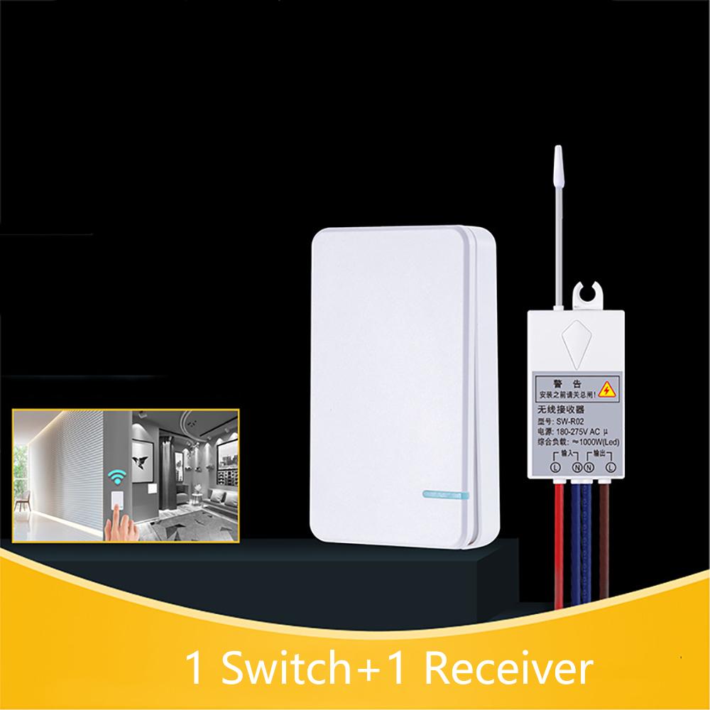 Wireless Wall Light Switch & Transmitter Receiver For Lamp Fan Remote Control