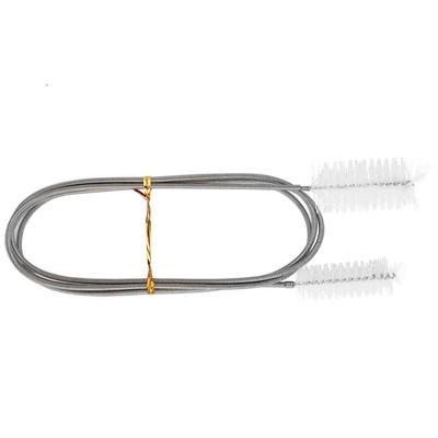 Flexible Hose Cleaning Brush Stainless Steel Filter Pump Spring Brush Double Ended Brush(White )