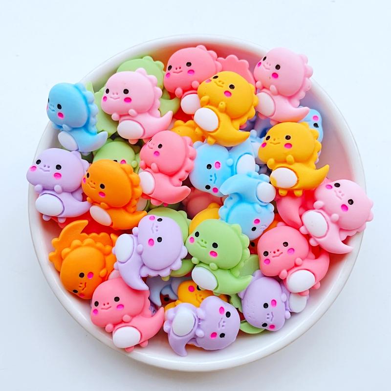 20Pcs New Cute Mini 19*20mm Cartoon Little Dinosaurl Flat Back Resin Scrapbooking DIY Jewelry Craft Decoration Access