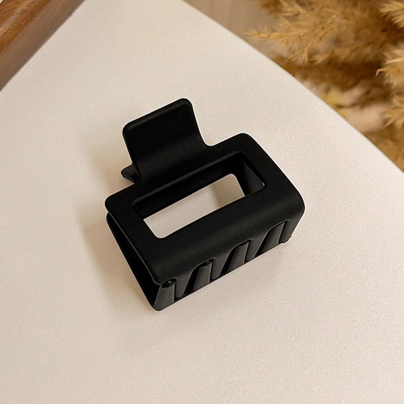 4pcs Frosted Rectangular Hairpin Half Hair Clip on The Back of The Head in Autumn and Winter Shark Clip Simple