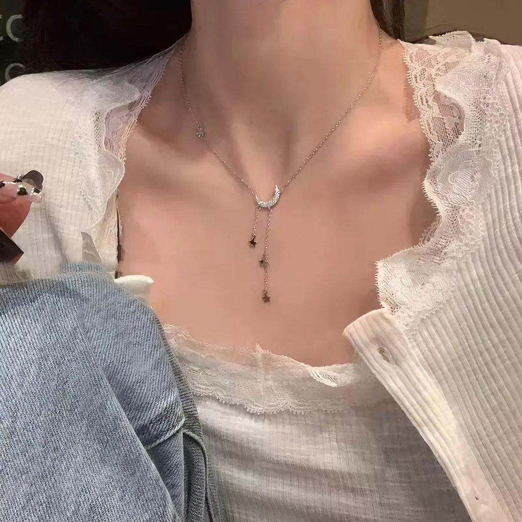 Women's Summer Luxury Titanium Steel Necklace - High-End Design Clavicle Pendant