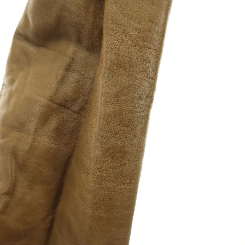 GRACE CONTINENTAL Langarm Kapuzen Ledermantel 36 Braun Schafleder Damen Gebraucht