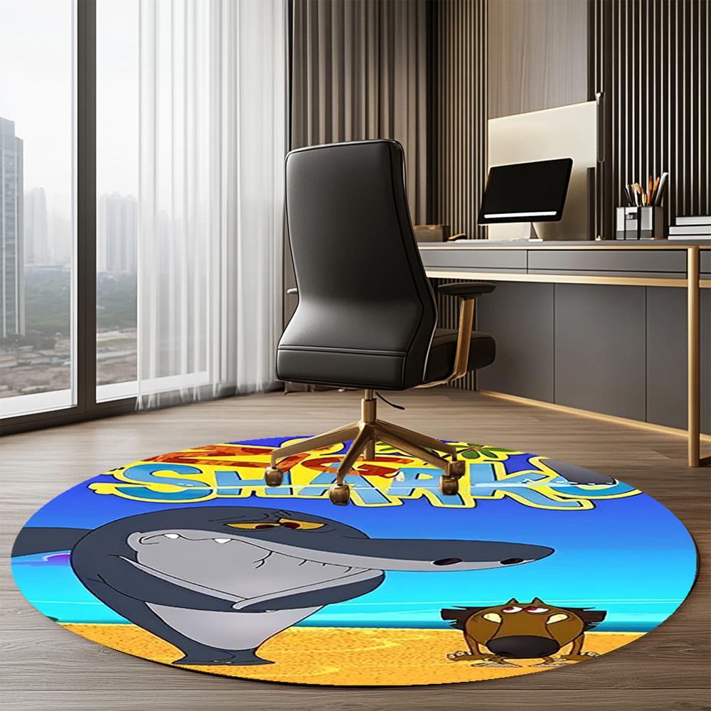 Tappeto Rotondo Stampato Zig & Sharko Tappeto per Sedia Tappeto per Area Tappetini per Ingresso, per Sedia da Ufficio Soggiorno Camera da Letto Cucina.