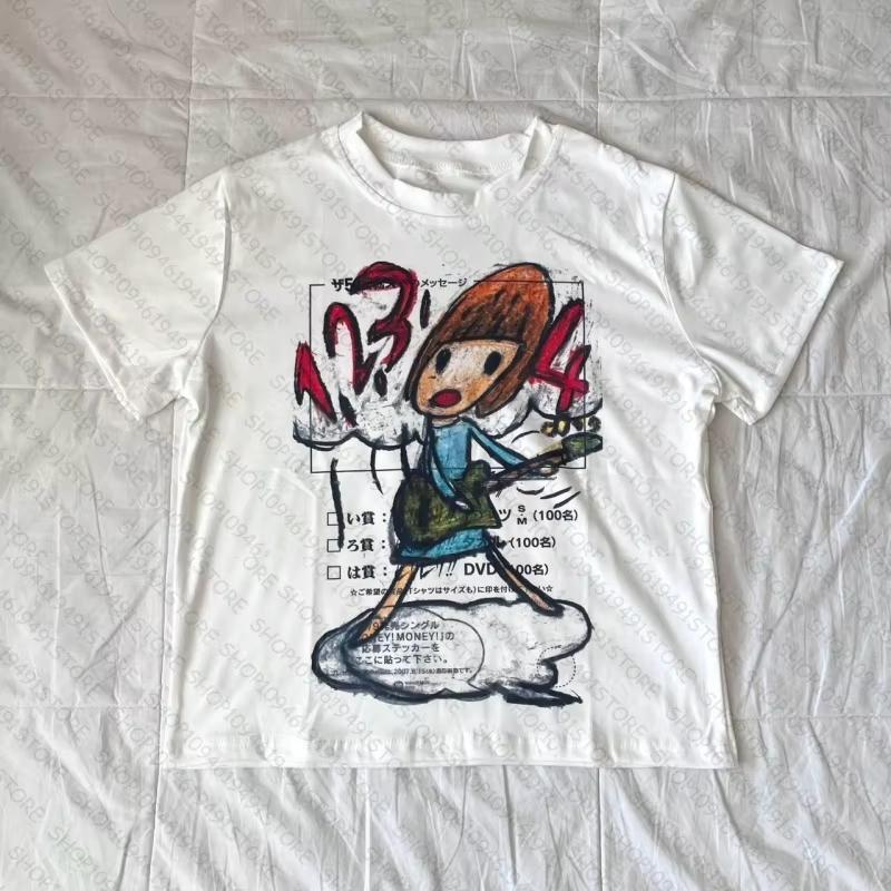 

Cartoon Print Graphic T Shirts Aesthetics Women Tops Woman Clothing Casual Women s Cropped Emo Girl Crop Top Ropa De Mujer 4XL