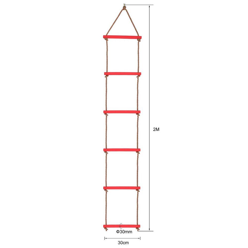 Kinder Kletterleiter Einseitig 6 Sprossen Kinder Kletterseilleiter Outdoor Trainingsgeräte