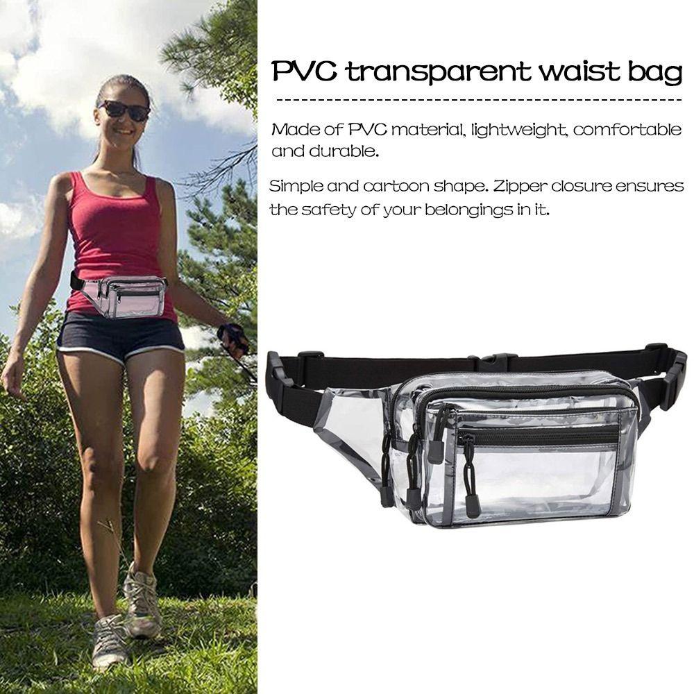 

Mini Travel Bum Bag Front Pocket Waist Bag Belt Bag Clear Bag Transparent Purse