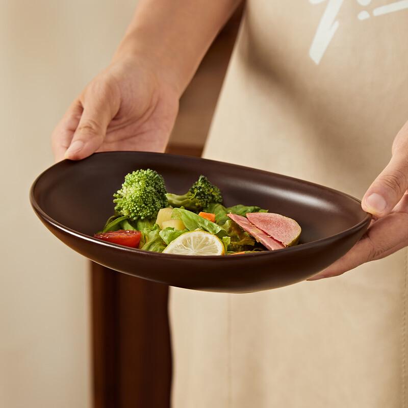 De Ou Xingguang Ceramic Oval Serving Plate