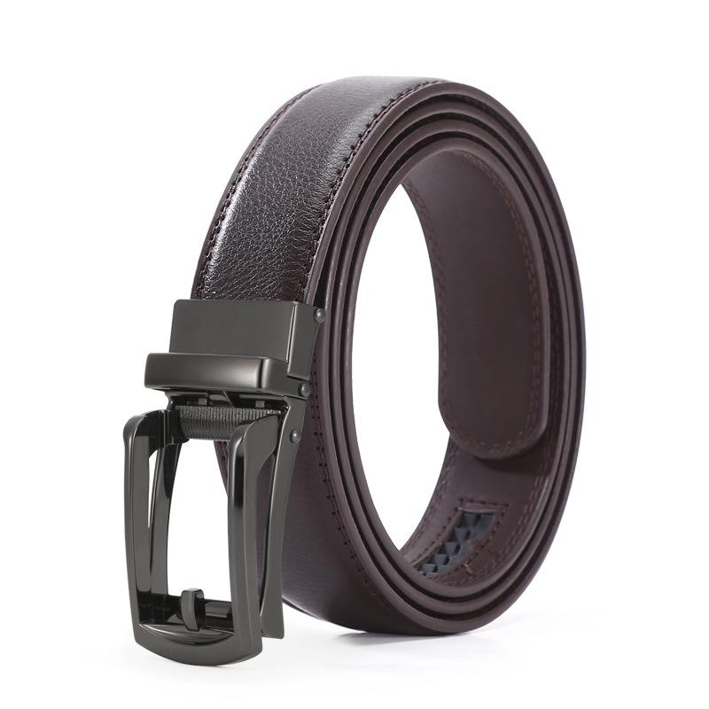 Męski Pasek Wysokiej Jakości z Automatyczną Klamrą - Modny, Prosty i Codzienny Styl