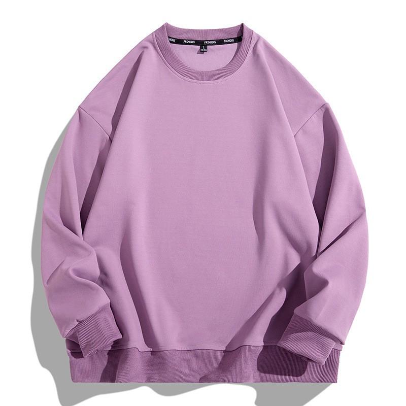 Unisex Oversized Cotton Crewneck Sweatshirt Loose Fit Long Sleeve Pullover Casual Wear