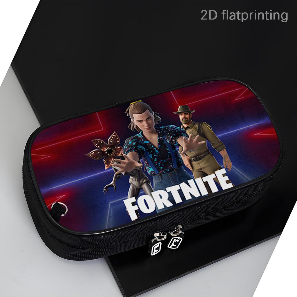 Fortnite Cartoon Multi-Function Pencil Case - Zipper Design, Large Capacity Storage, Multi-Compartment Organizer, Learning Gifts