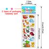 6-24pcs Cartoon Animal Styles Bubble Stickers 3D Cartoon Creative Self-adhesive Graffiti Stickers Student Reward Stickers