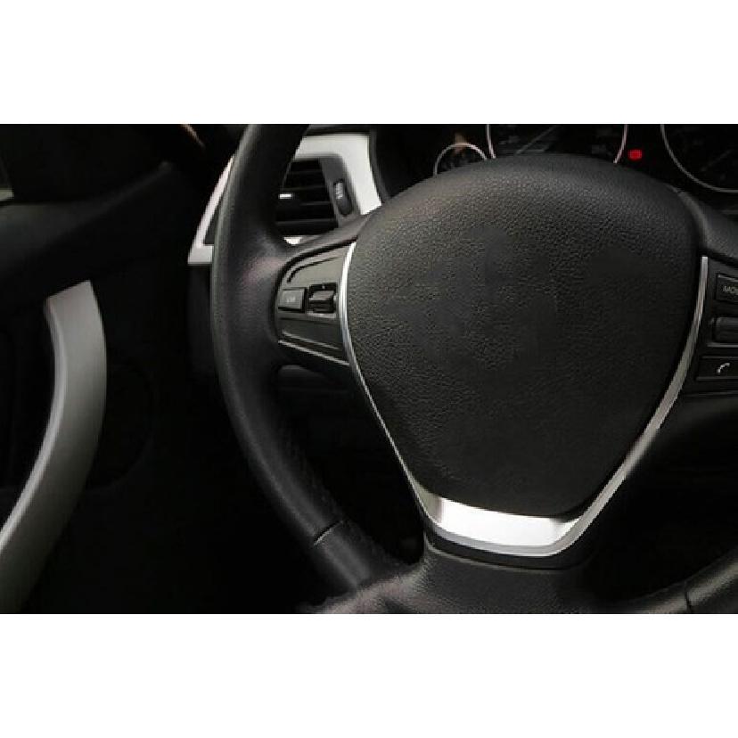 For BMW 3 4 Series GT 13- Steering Wheel Sheet Panel Cover Trim Matte Silver