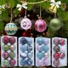 24/8x Multicolors Electroplated Painting Christmas Balls for Xmas Tree Hanging Pendants Ornaments New Year Party Home Decor Ball