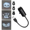 Skull Projection Lamp LED Night Light with 3/6 Switchable Pattern Design for Room Wall Ceiling Halloween Gift Decoration