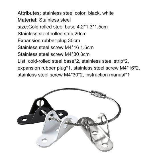 10Pcs/Set Anti-tip Anchors Thickened Base Easy to Use Baby Safe Tool Furniture Wall Anchors Kit for Children Safety
