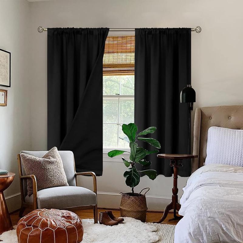 1/2PC Modern 100% High Shading, Waterproof And Insulated Indoor And Outdoor Curtains And Door Curtains
