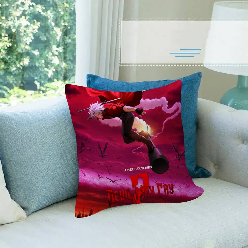 Famous Anime DDevil May Cry   Cushion Cover x Polyester Sofa Cushions Decorative Throw Pillows Home Decoration Pillowcover