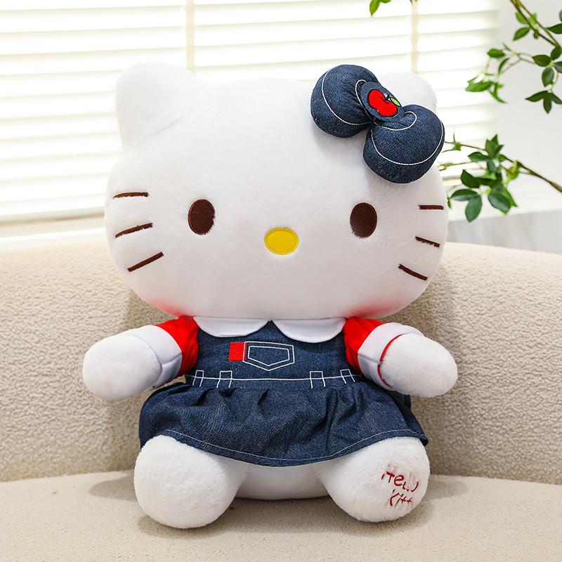 

Hello Kitty Cowboy Dress Plush Toy With Fiber Cotton Filling For Birthday Gift 30cm