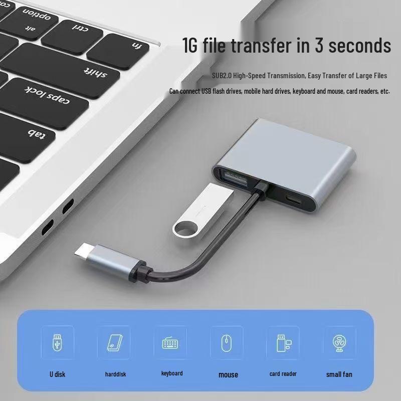 5-in-1 USB-C to HDMI Docking Station: 4K HD USB Hub for Laptop/Phone/Switch