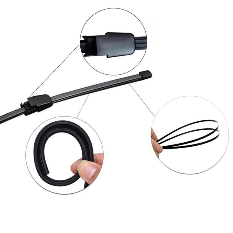3Pcs Front & Rear Windshield Wiper Blades Set 21"+21"+13" Special Push Button Connector for European Compact MPV 2006-2013