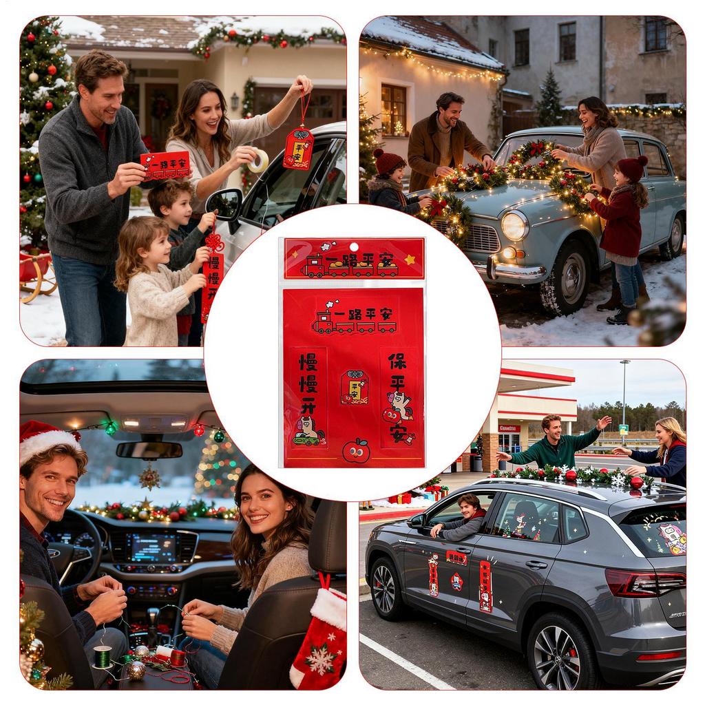 Automotive Decals Magnetic Good Luck Mini Couplet Spring Festival Couplets For Women Men Automotive Truck SUV Door Vehicle