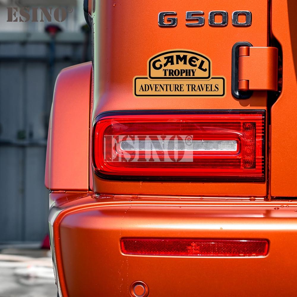 Style de voiture Créatif Drôle Camel Trophy Autocollant Décoratif Dessin Animé PVC Décalcomanie Imperméable Carrosserie Voiture Miroir Garde-boue Motif Vinyle