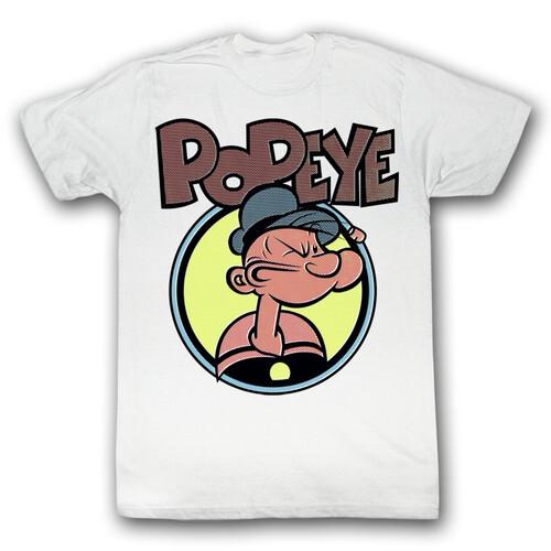 Popeye Dots Natural Adult T-Shirt S
