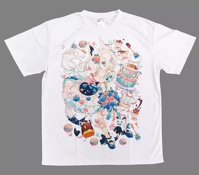 Shirakami Fubuki Birthday Full Graphic T-shirt White Free Size 74cm (2019)