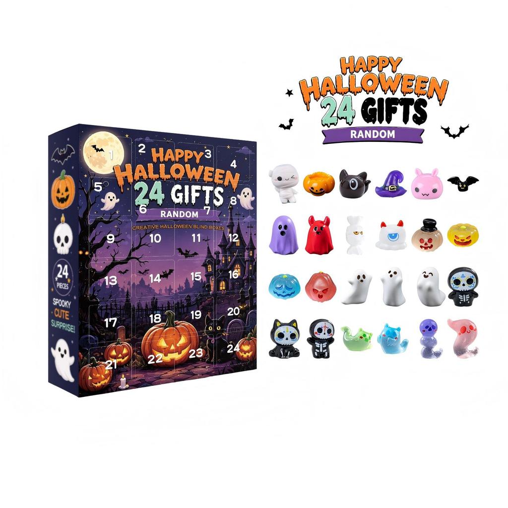 Halloween Advent Calendar 2026 with 3D Resin Figurines, Countdown Calendar for Kids, Teens and Adults