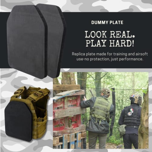 Neutral Zenith Dummy Plates, Armor Plates, Tactical Vest Plate Carrier, EVA Foam, Airsoft, Set of 2